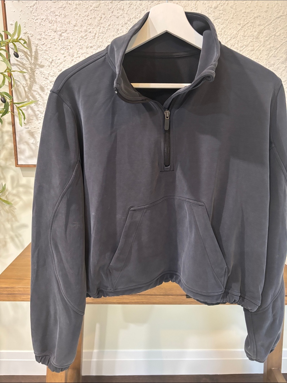 Women’s Quarter-Zip Pullover Sweatshirt - Charcoal